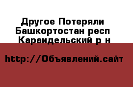 Другое Потеряли. Башкортостан респ.,Караидельский р-н